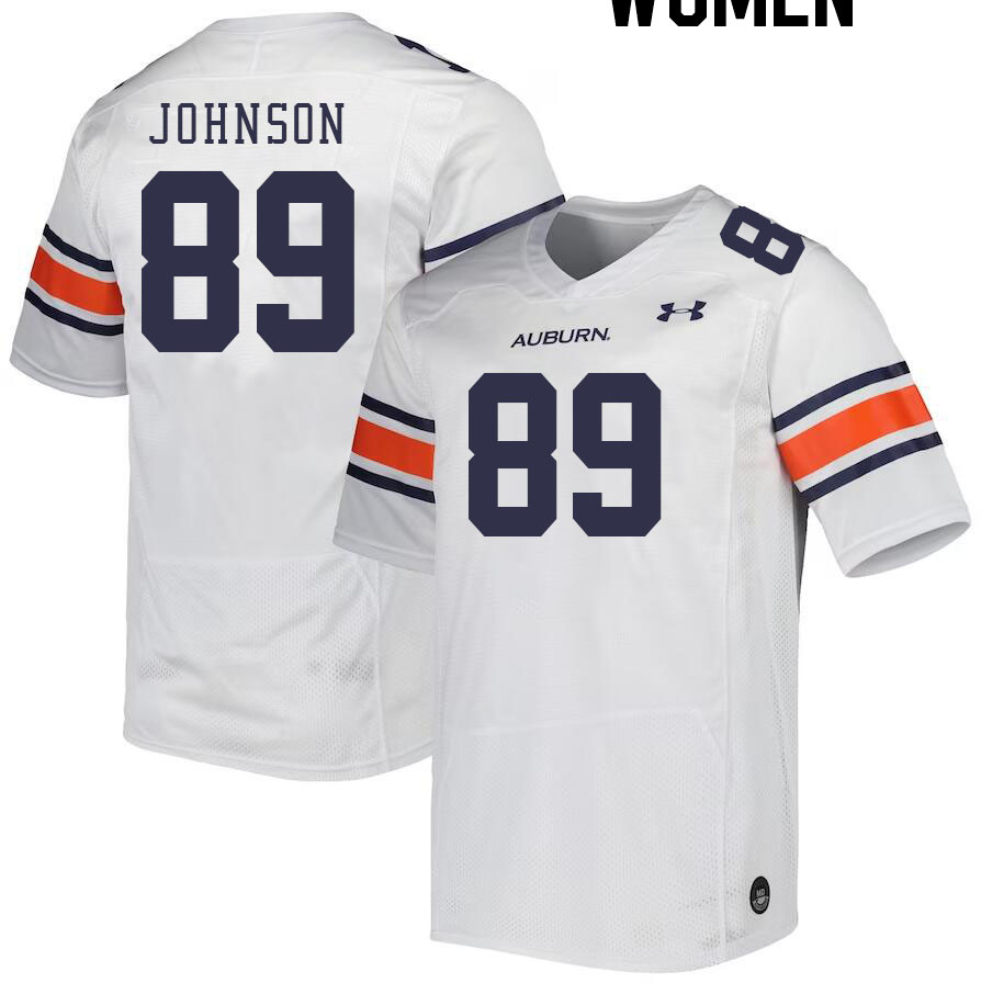 Women's Auburn Tigers #89 Whit Johnson White 2023 College Stitched Football Jersey